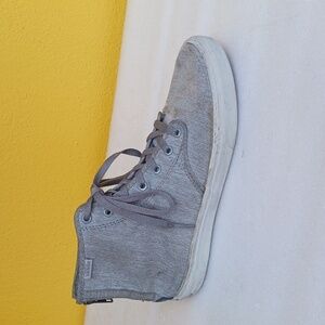 Vans Womens Gray High-Top Sneakers Athletic Shoes